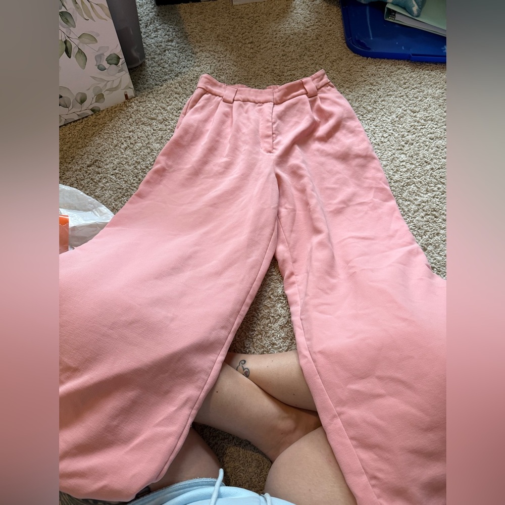 Express Pink Wide Leg Pants
